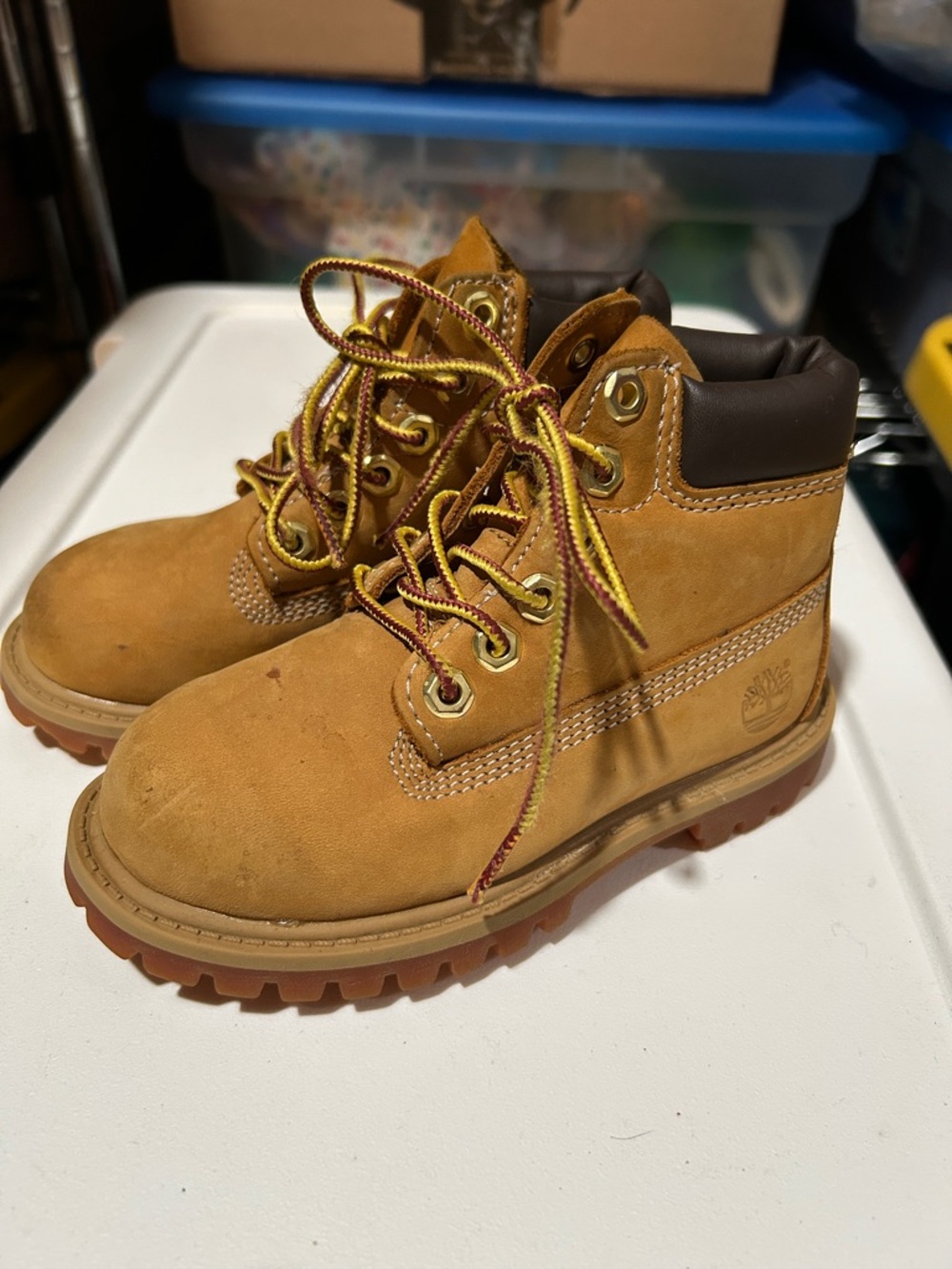 Timberland Wheat/Tan Kids Lace-Up Work Boots